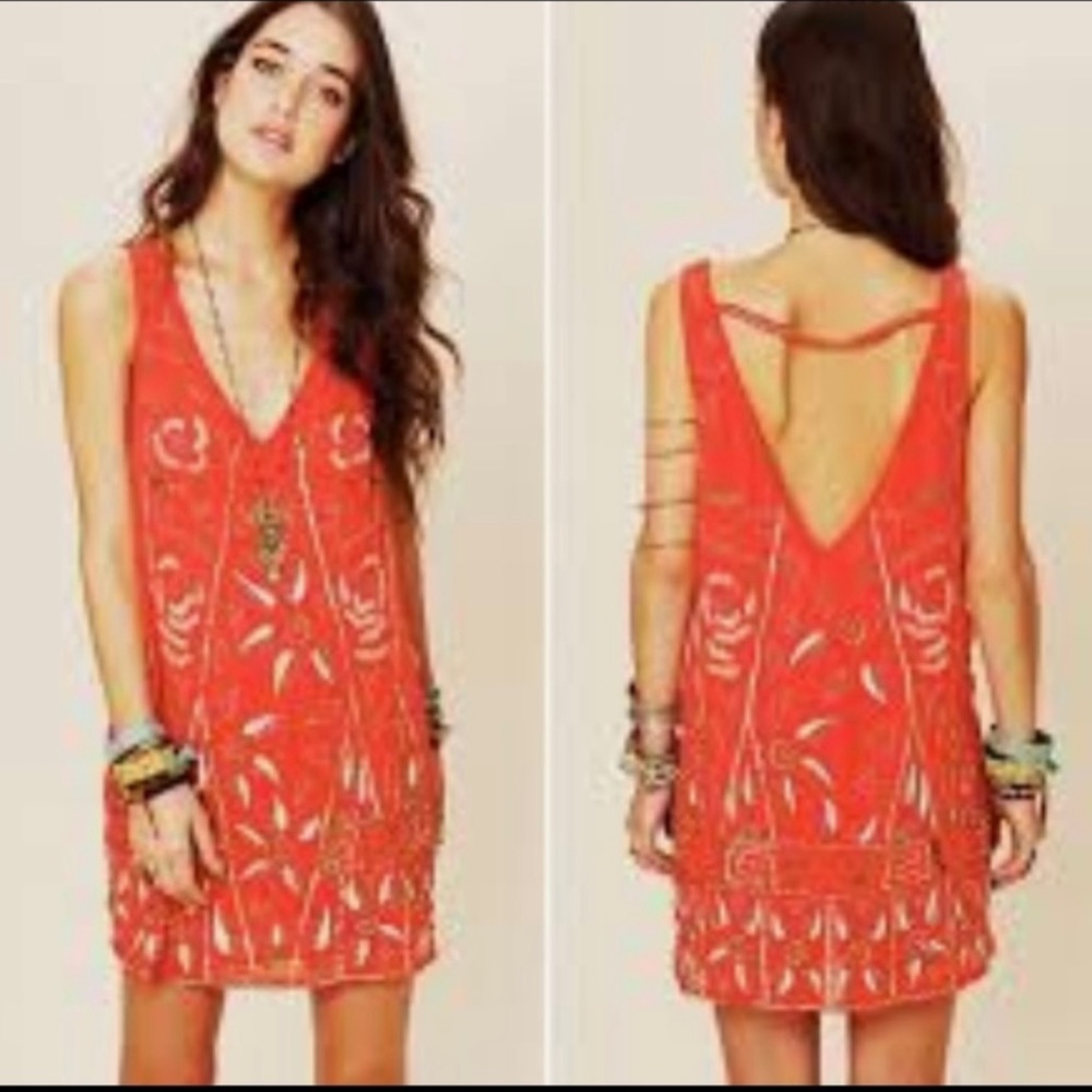 Free People Secret Garden Sequin Shift Dress - Picture 3 of 7